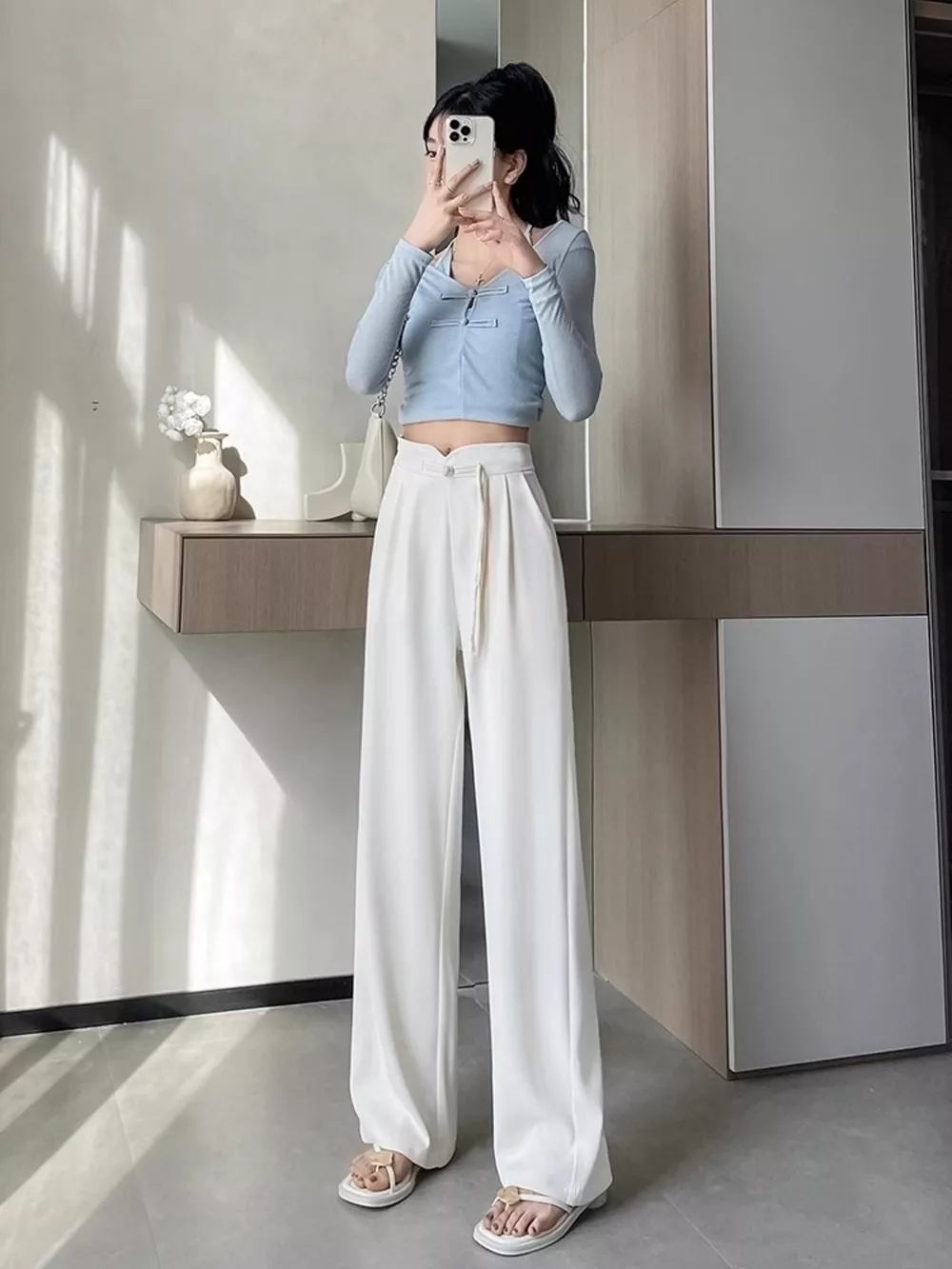 High-Waisted Wide-Leg Pants, image 4