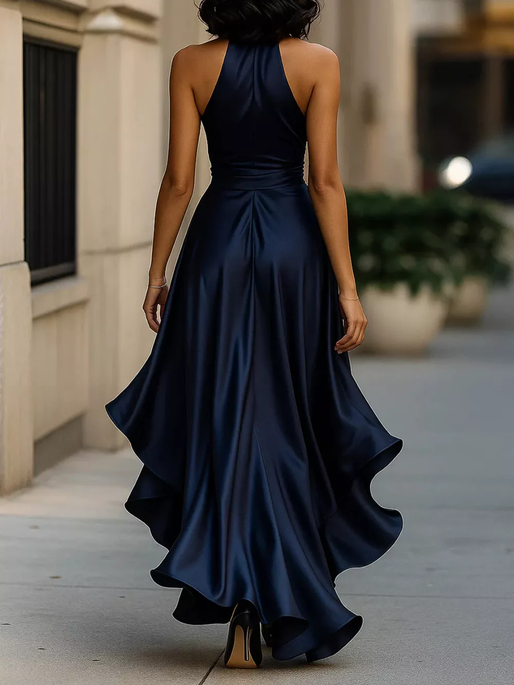 Ruffled Halter Neck Maxi Dress, image 5