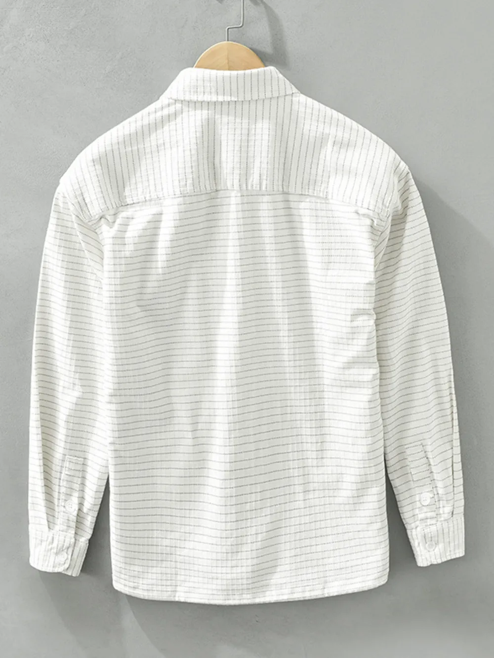 Men's Plus Size Button Up Long Sleeve Shirt, image 4