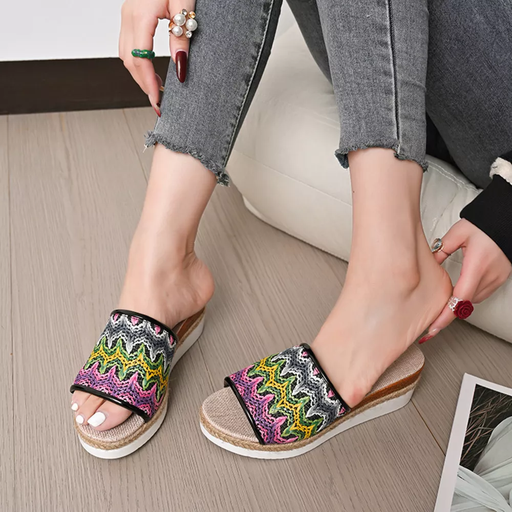 Open Toe Wedge Sandals, image 4