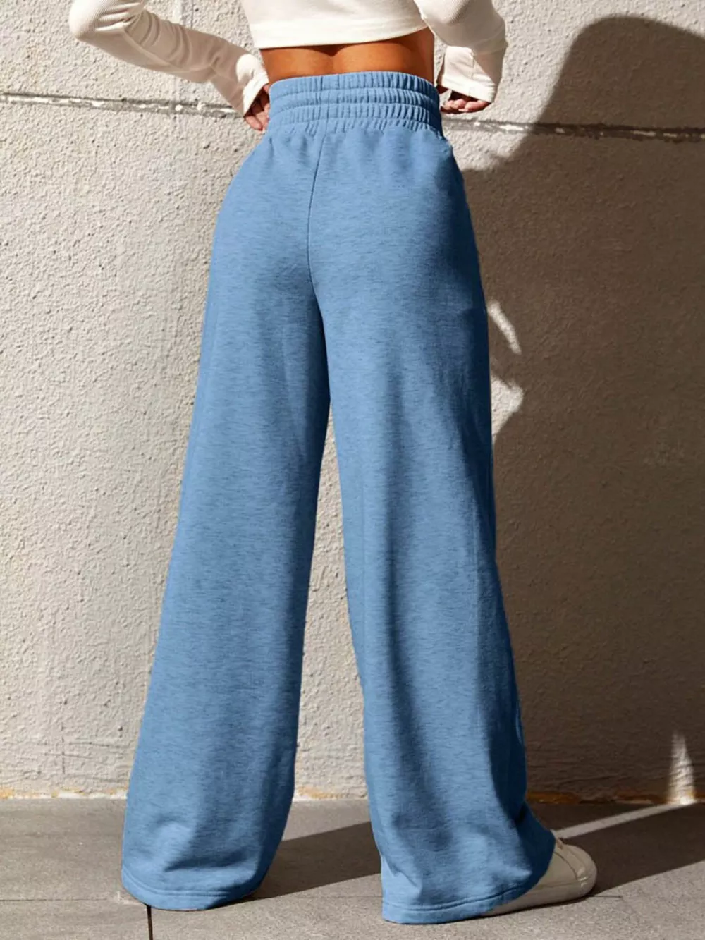 Wide Leg Drawstring Waist Pants, image 12