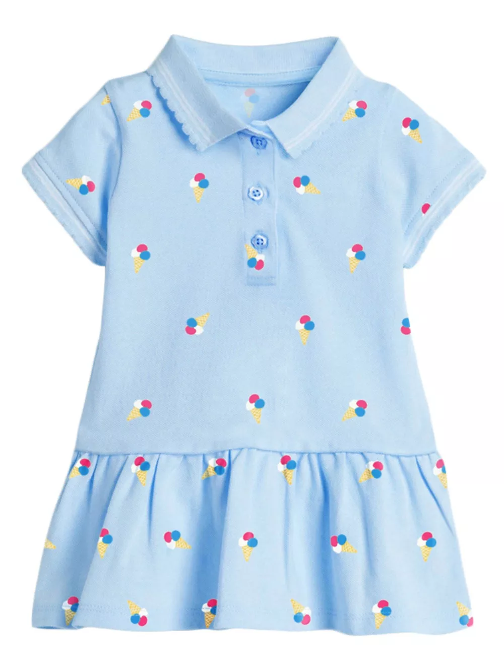 Children's Button Detail Short Sleeve Dress, image 8