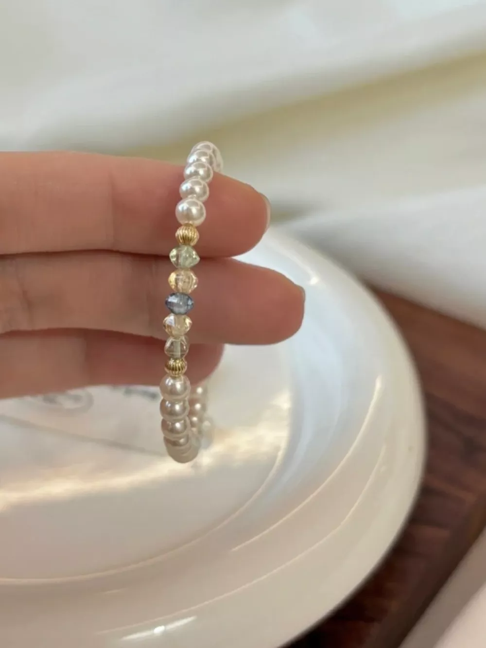 18K Gold-Plated Pearl Bracelet, image 2