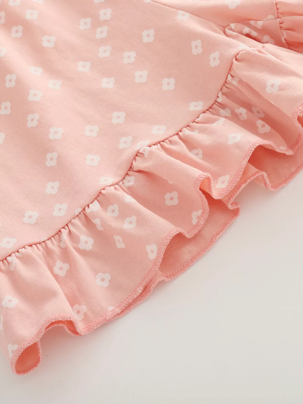 Children's Ruffled Sleeve Graphic Tee & Floral Ruffle Shorts Set, image 5