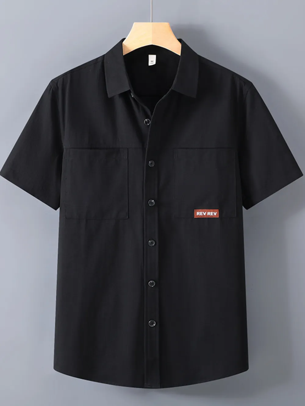 Men's Plus Size Button Up Short Sleeve Shirt