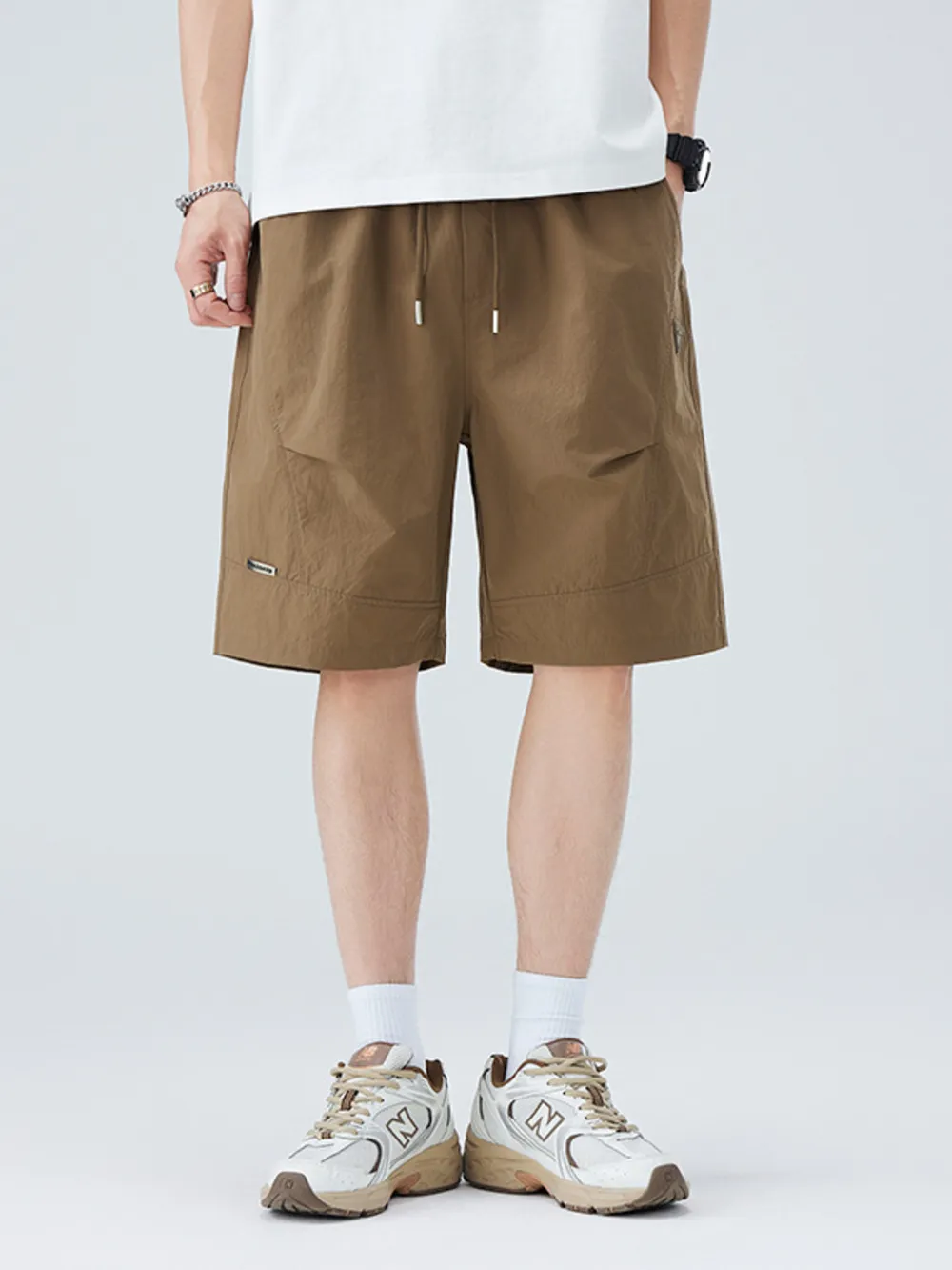 Men's Plus Size Drawstring Loose Fit Shorts, image 2