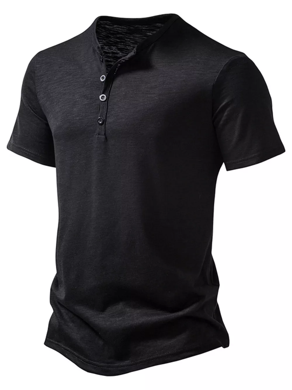 Men's Casual Button Detail T-Shirt, image 2