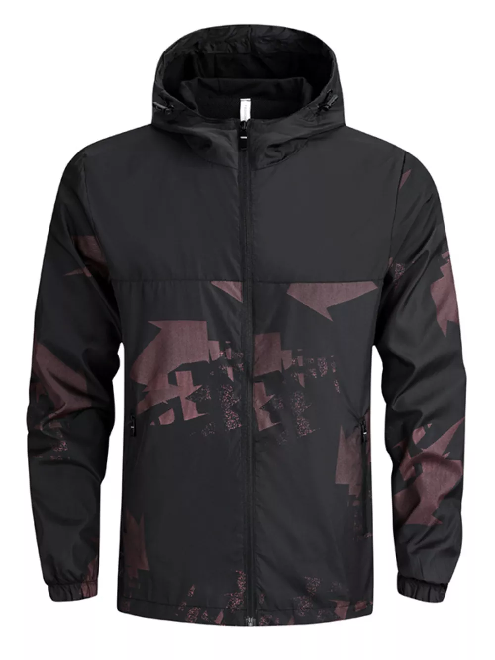 Men's Plus Size Lightweight Hooded Windbreaker Jacket, image 6