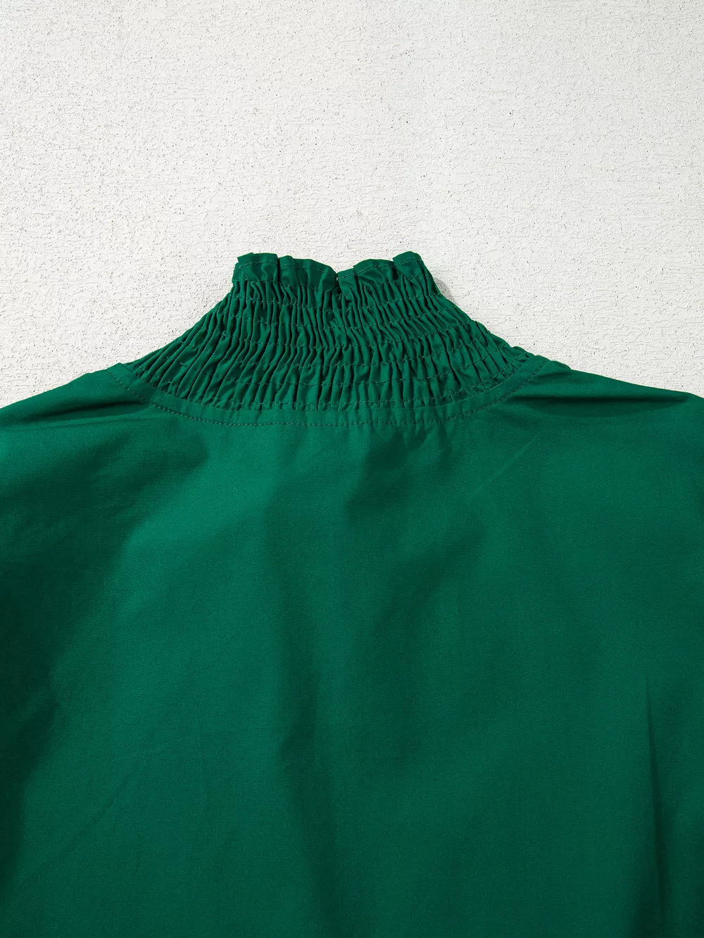 Puffy Flounce Sleeve Leopard Trim V Neck Blouse, image 3