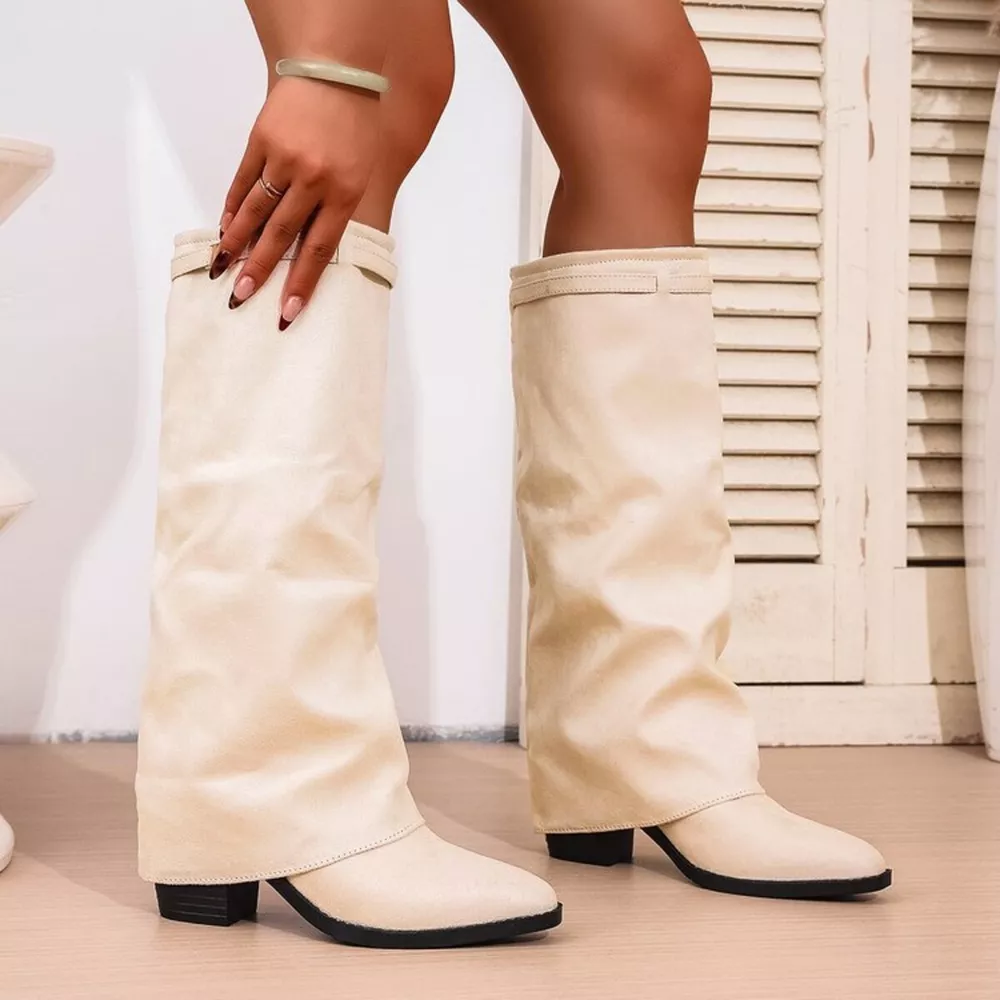 Point Toe Block Heels Boots, image 4