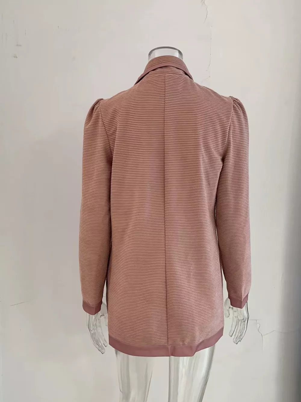 Texture Knit Double-Breasted Blazer, image 7