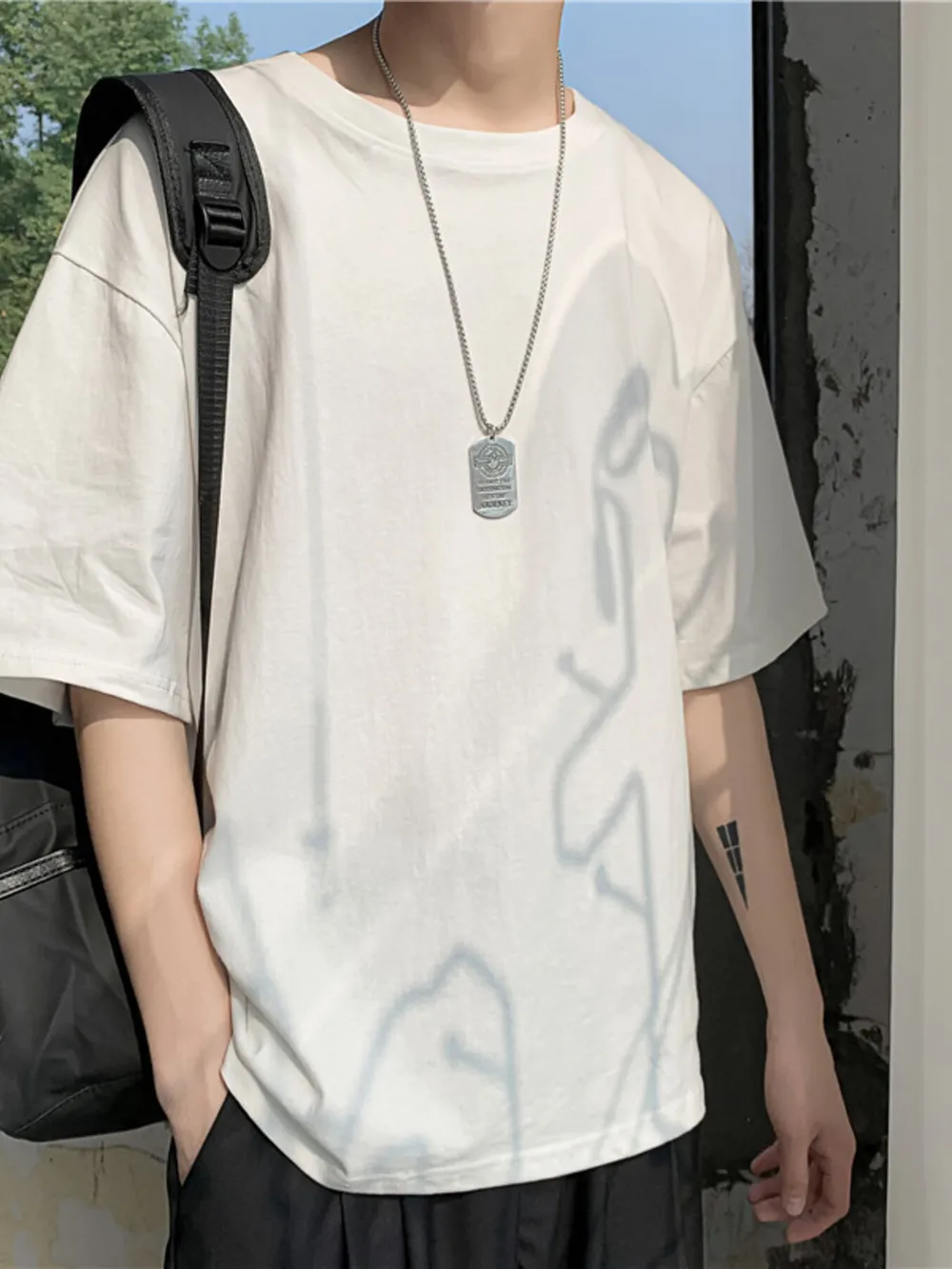 Men's Round Neck Short Sleeve T-Shirt, image 5