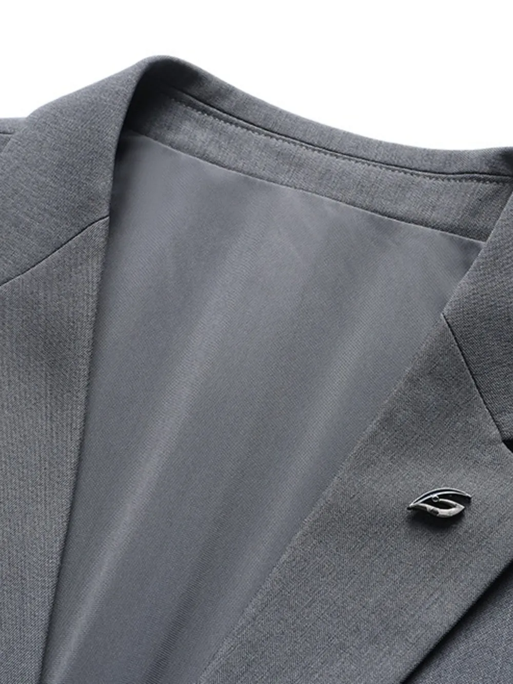 Men's Lapel Collar Long Sleeve Blazer, image 5
