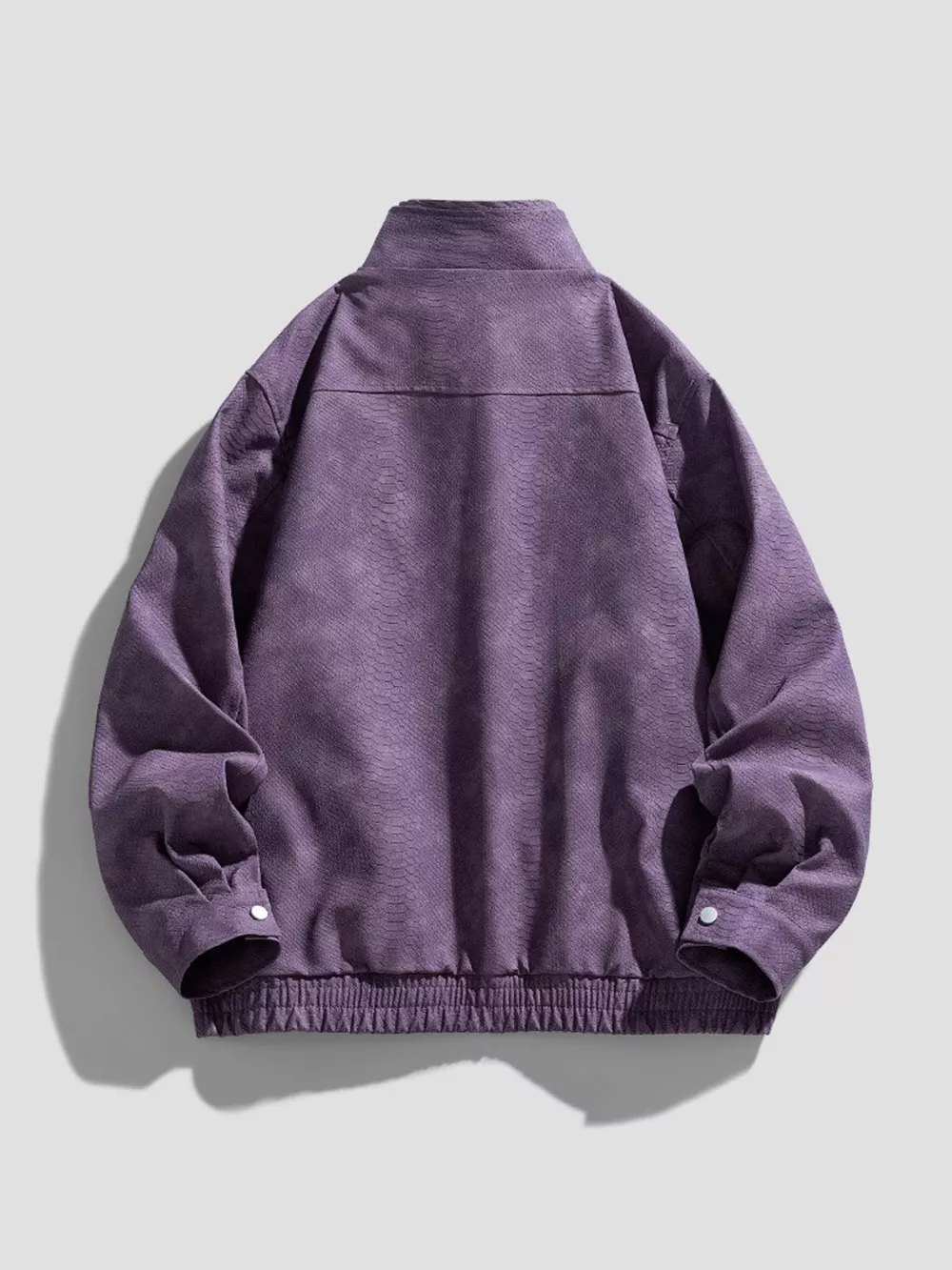 Me's Plus Size Zip Up Casual Jacket, image 3