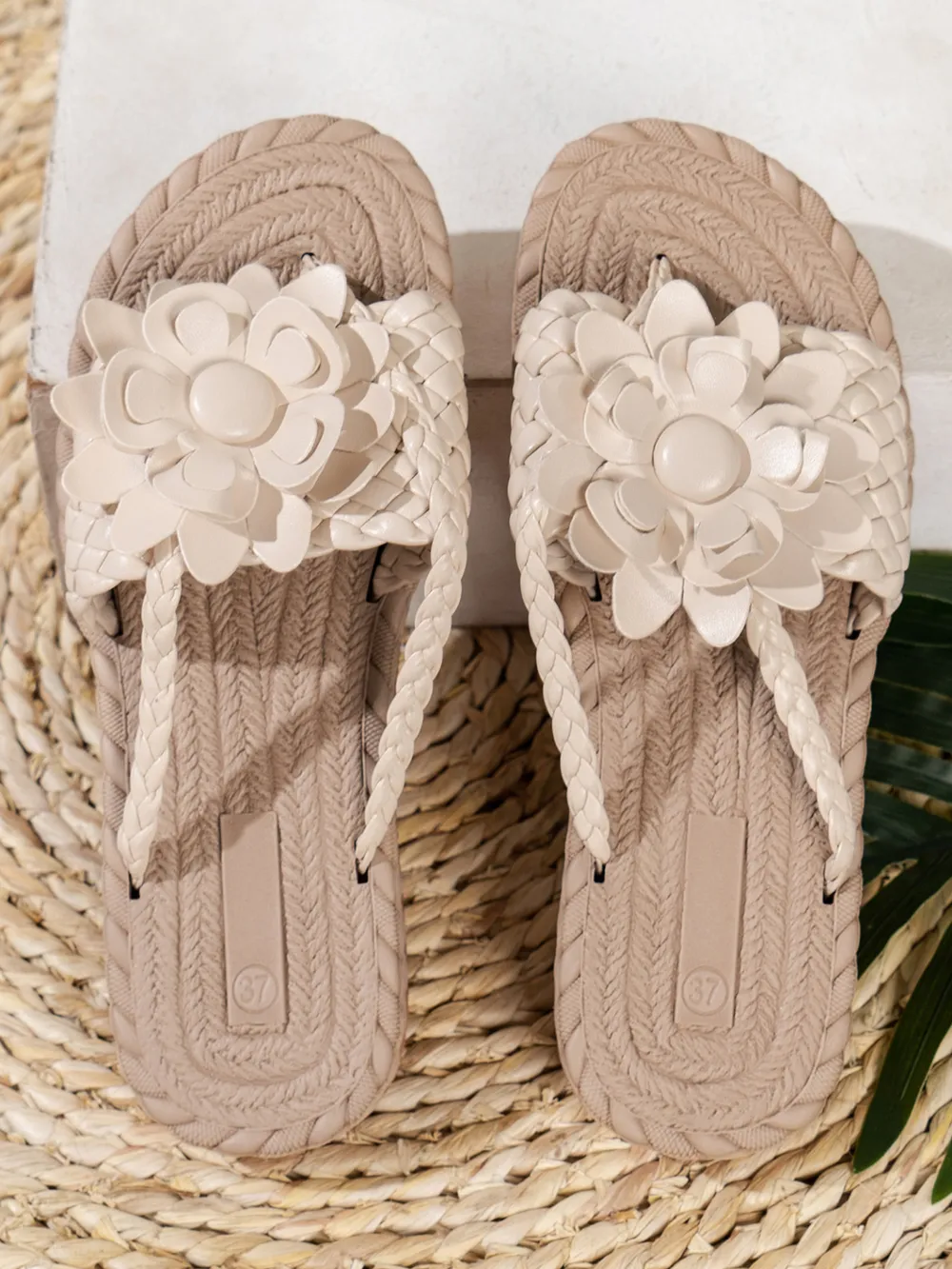 Floral Embellished Comfort Slide Sandals, image 2