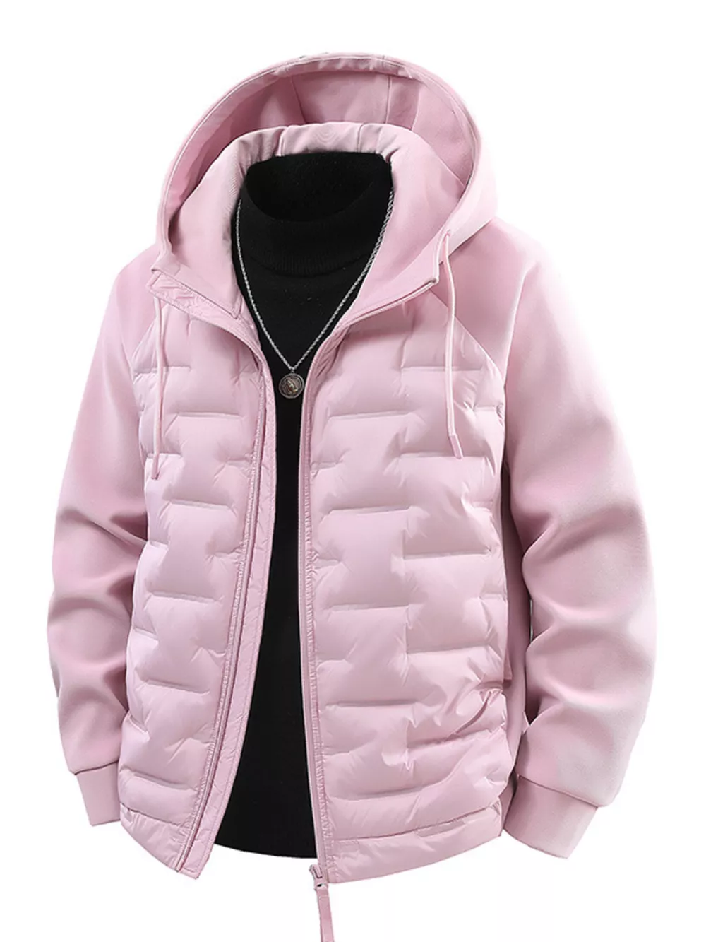 Men's Plus Size Hooded Padded Jacket, image 8