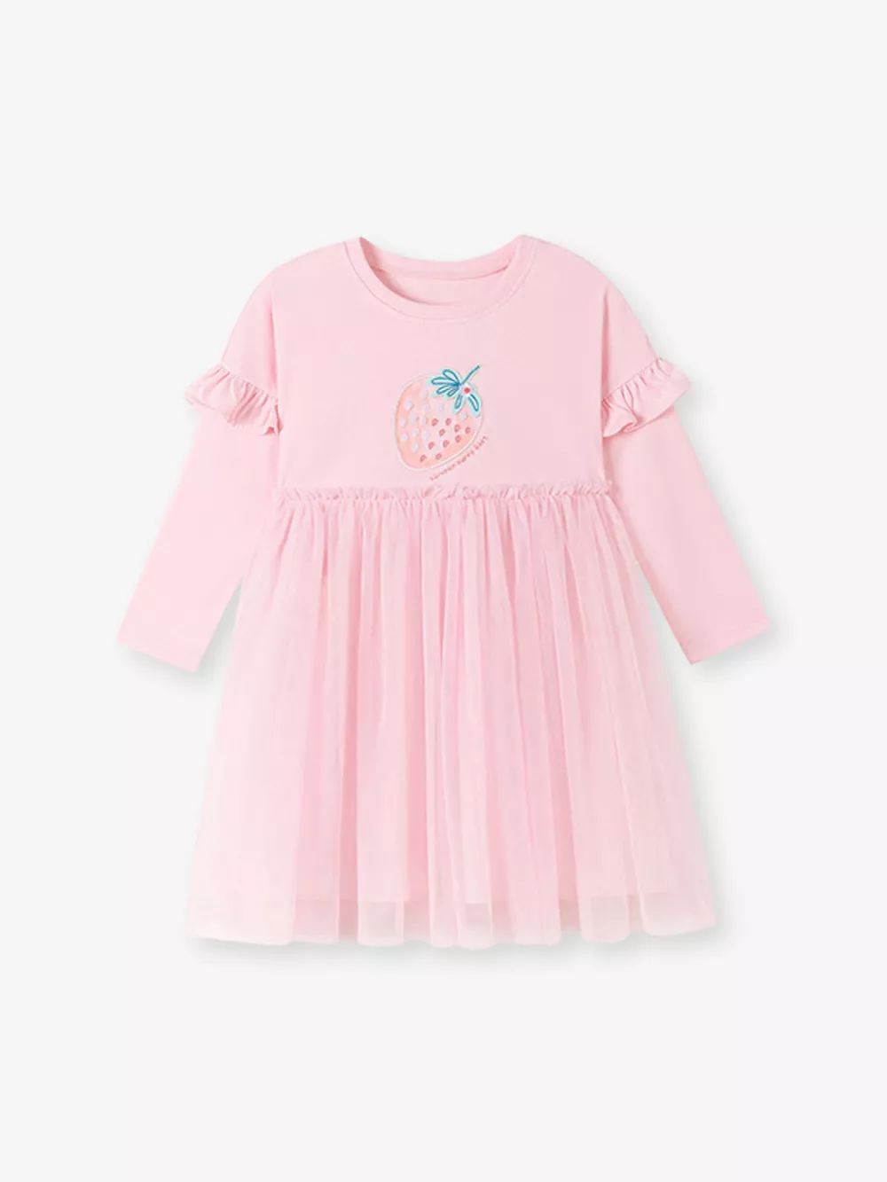 Children's Strawberry Graphic Tulle Dress, image 2
