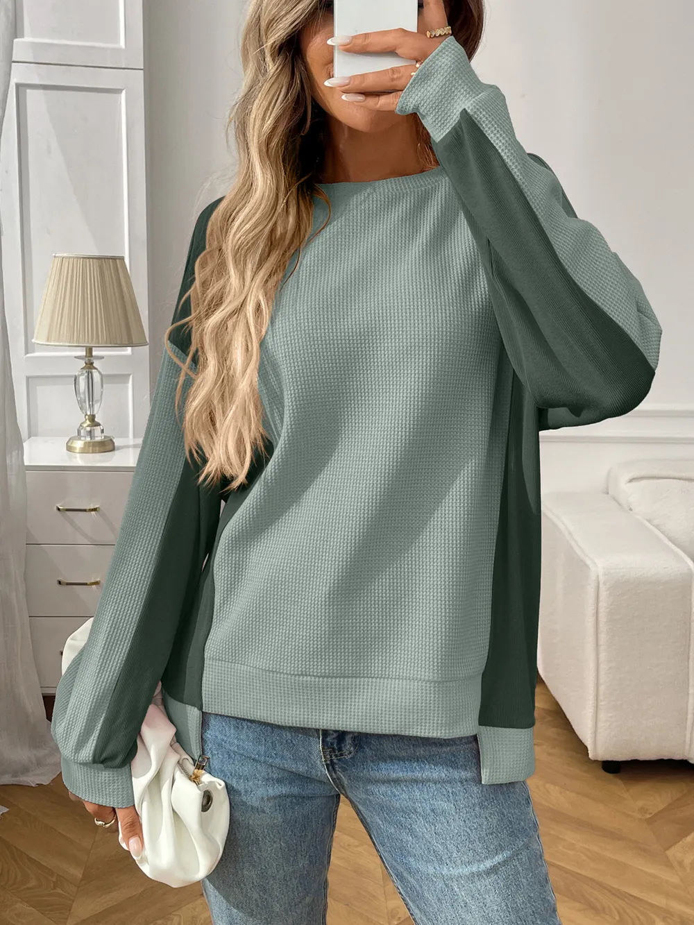 Color Block Long Sleeve Sweatshirt, image 10