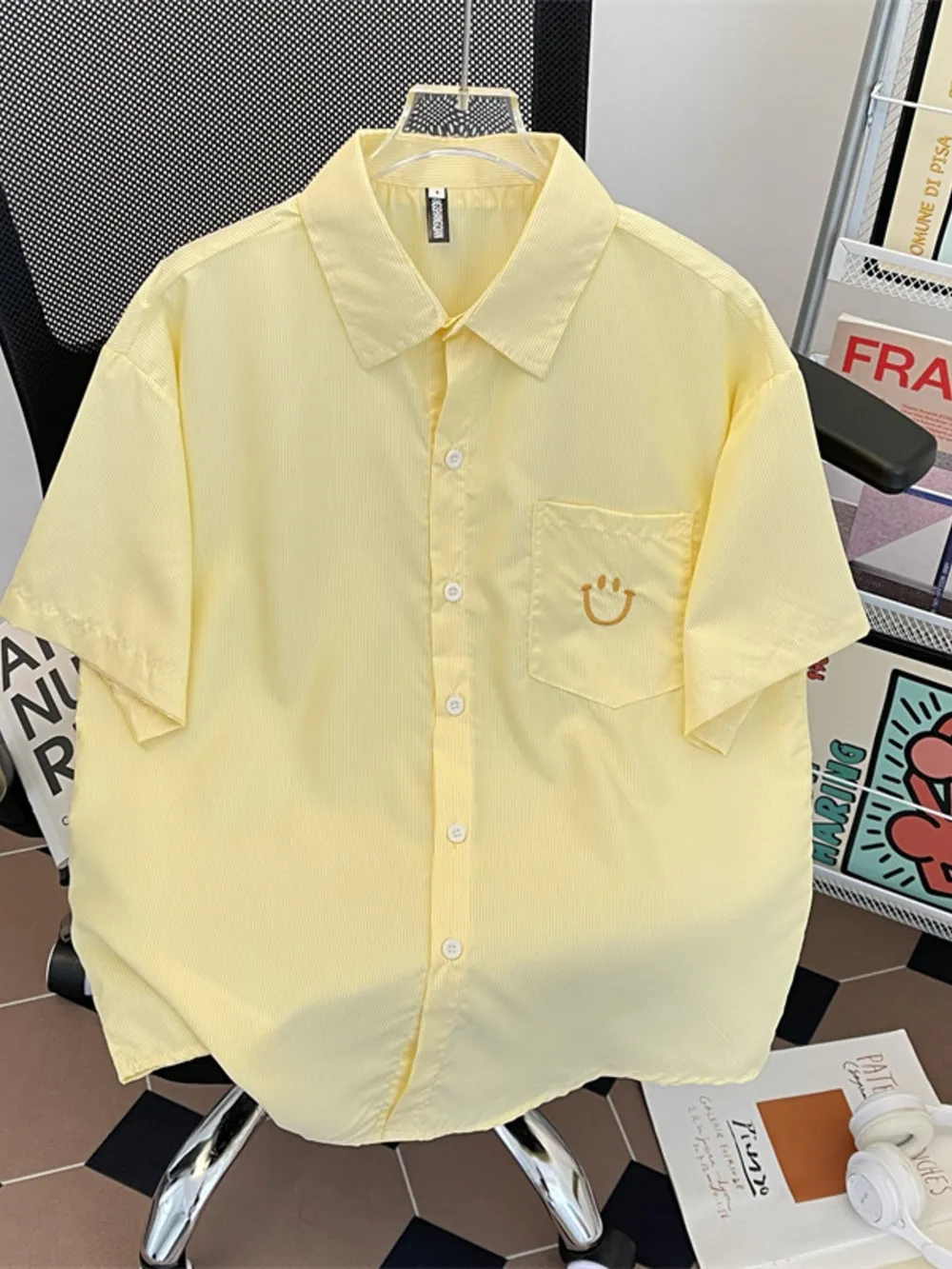 Men's Plus Size Button Up Short Sleeve Shirt, image 3