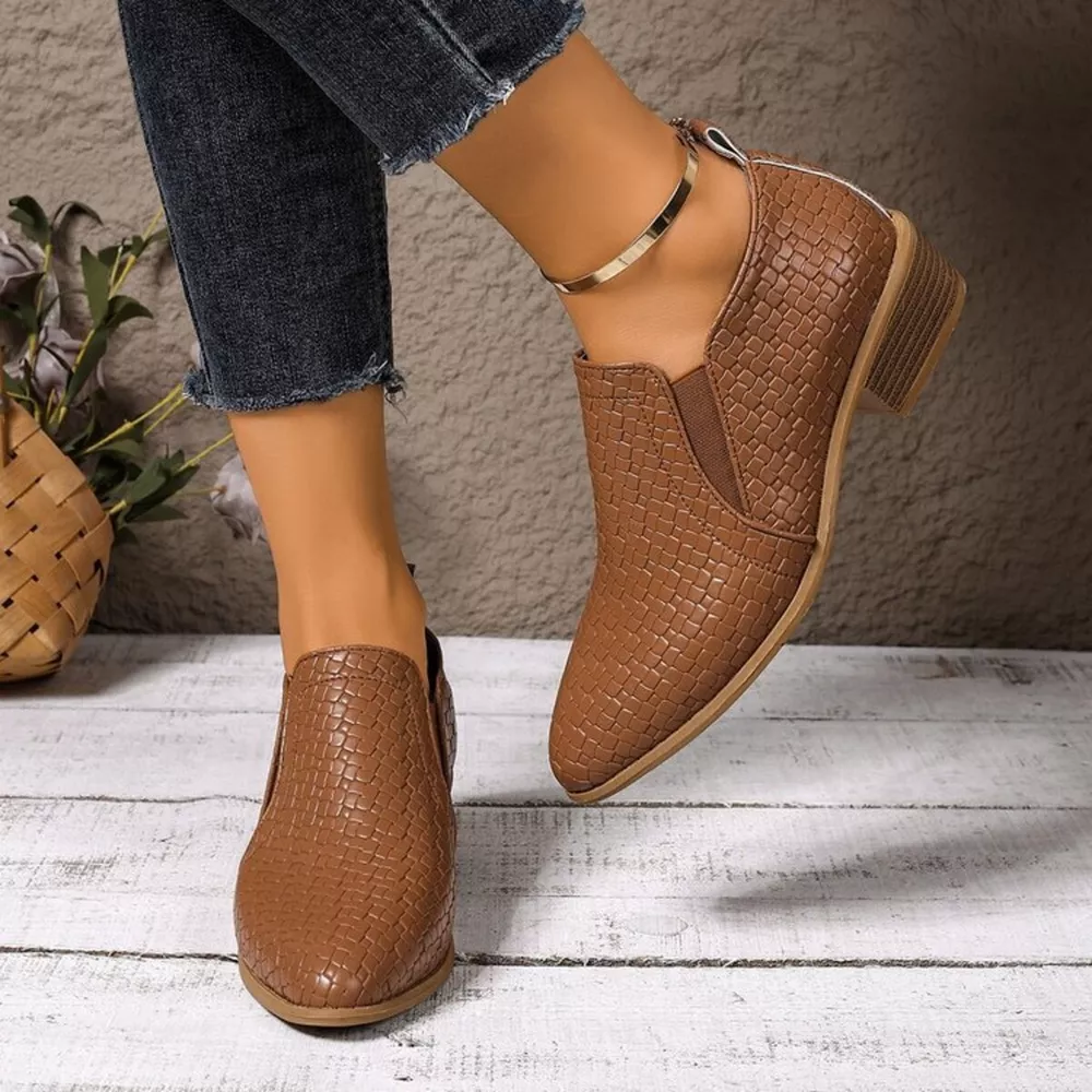 Point Toe Block Heels Ankle Boots, image 10
