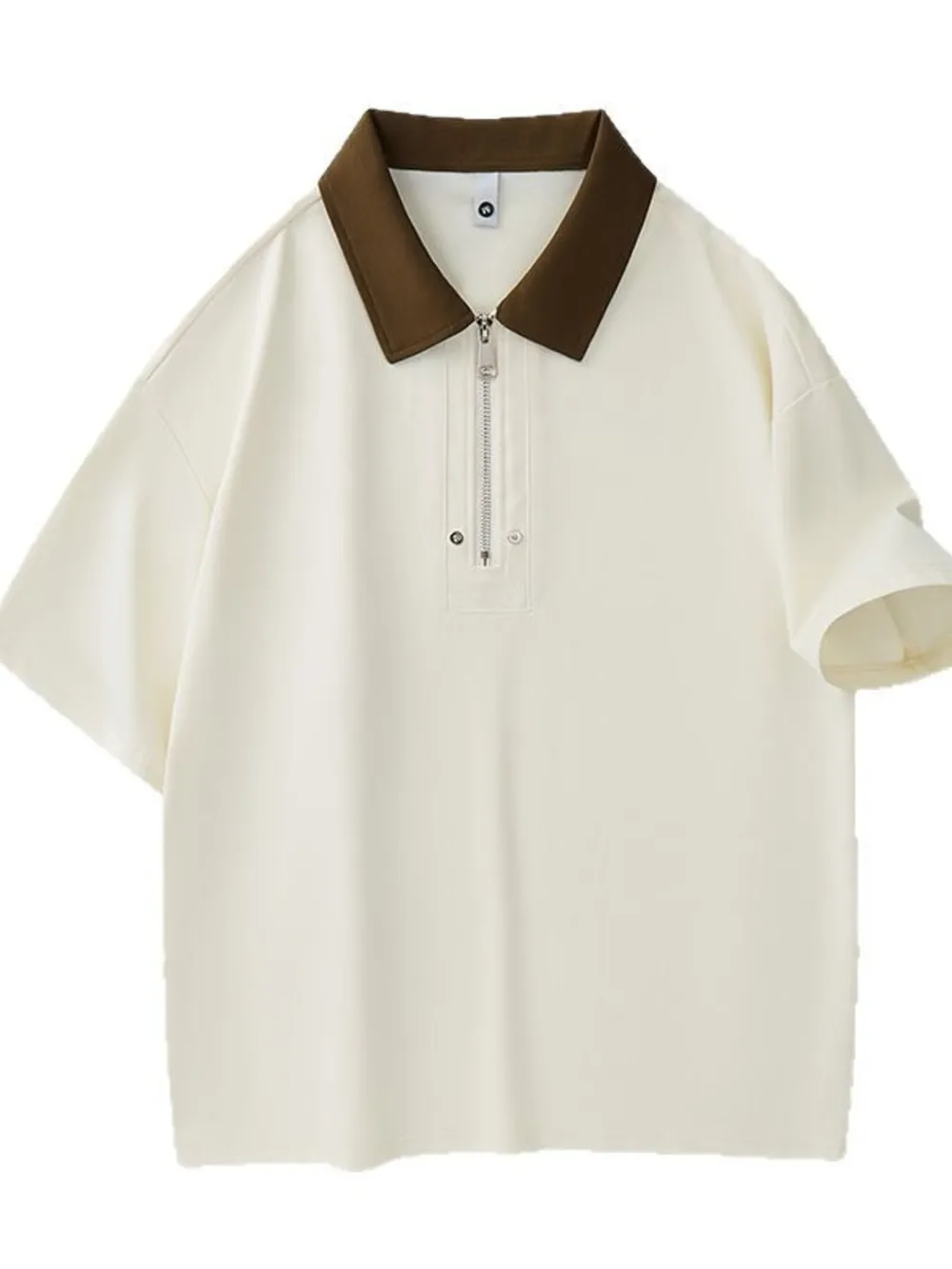 Men's Plus Size Quarter Zip Short Sleeve Polo, image 9