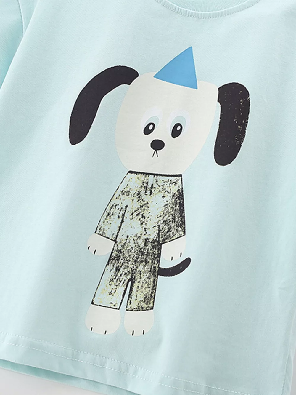 Children's Cute Cartoon Dog Graphic Short Sleeve T-Shirt, image 3