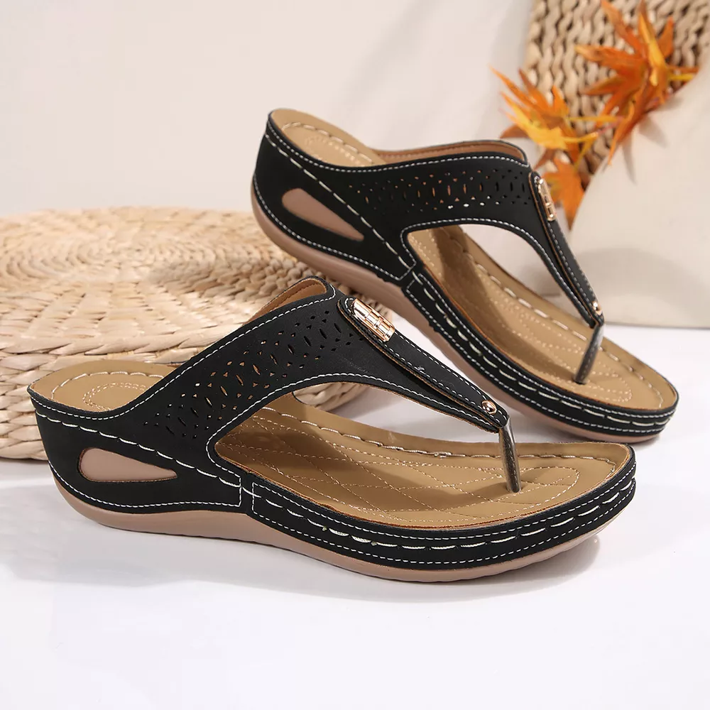 Toe Post Wedge Sandals, image 3