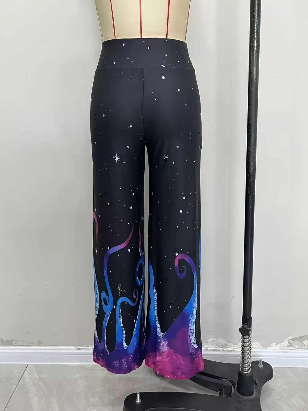 Galaxy Print Flare Pants, image 6