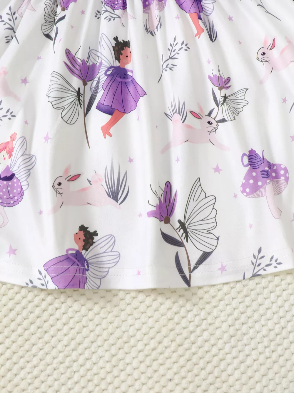 3-Piece Children's Printed Ruffle Sleeve Baby Dress, image 2