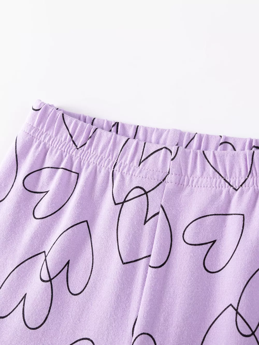Children's Heart Print Tee and Shorts Casual Set, image 3