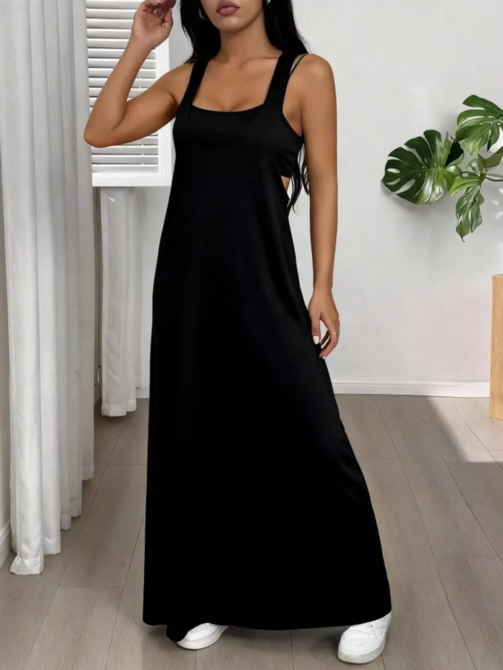 Scoop Neck Cami and Maxi Dress Set, image 10