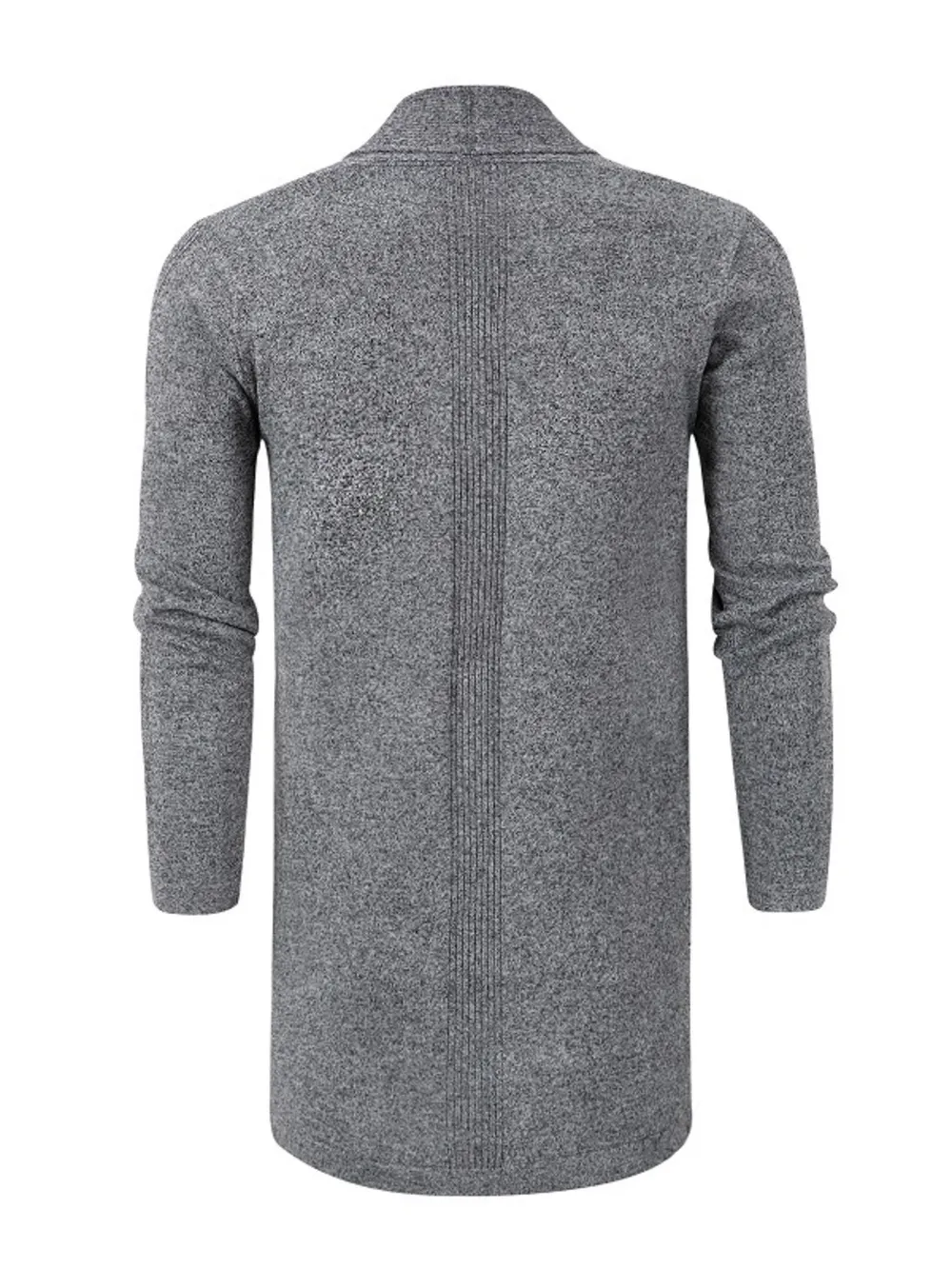 Men's Plus Size Open Front Long Sleeve Knit Cardigan, image 4
