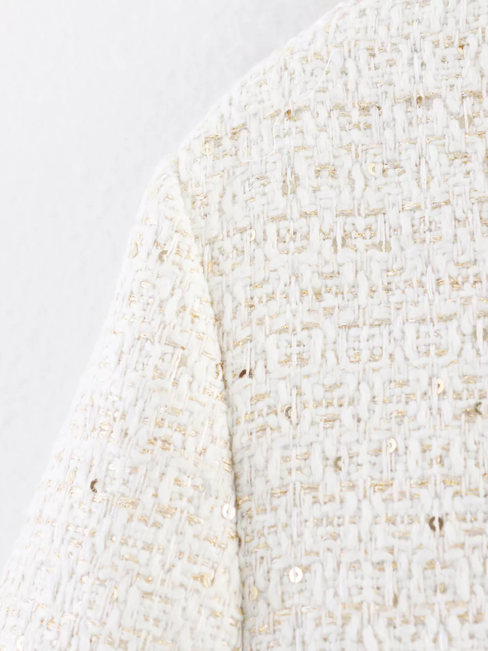 Tweed Button Up Cropped Outerwear, image 9