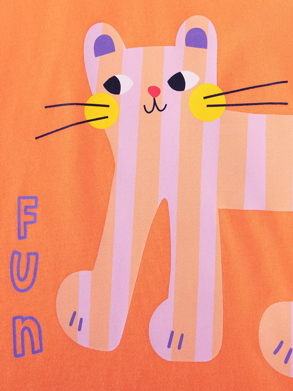 Children's Cats Graphic Tee & Striped Capri Set, image 2