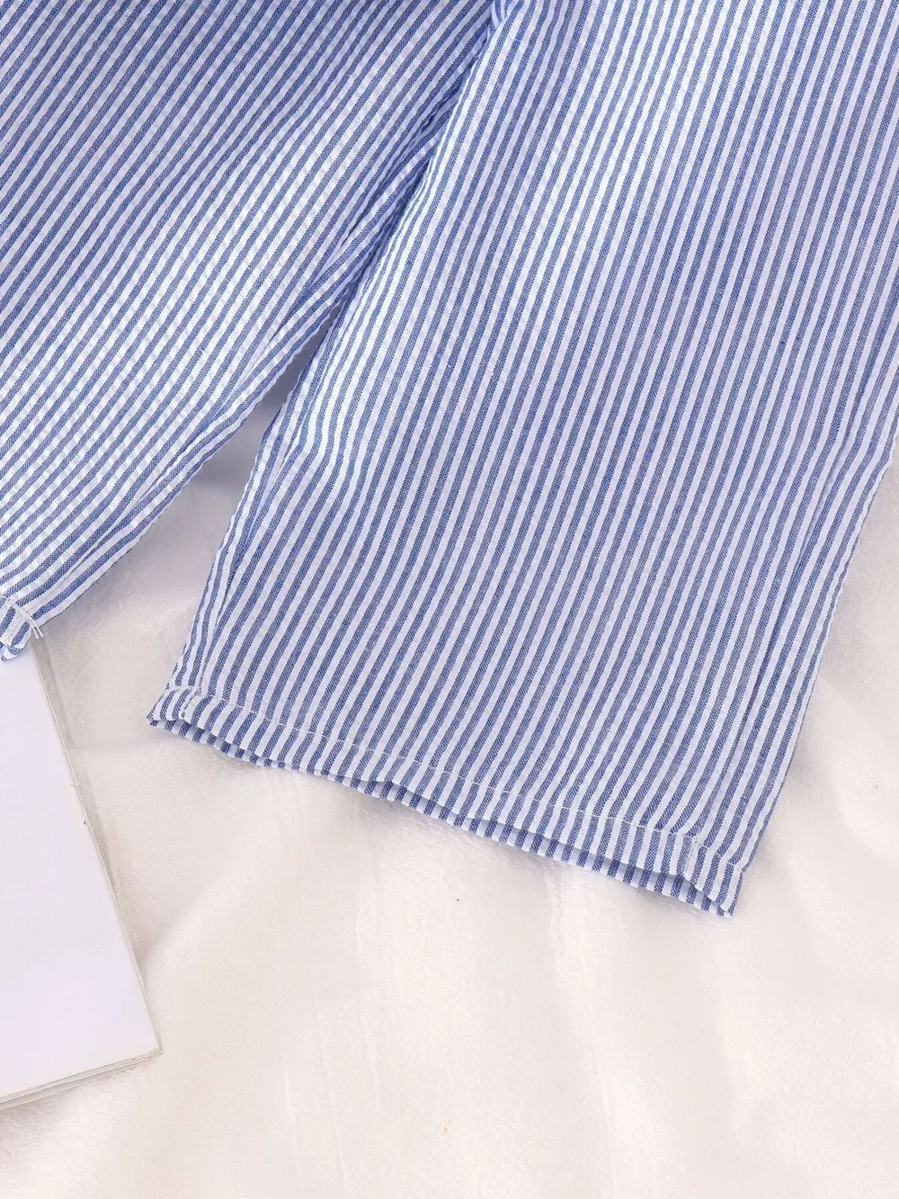 Children's Striped Sleeveless Top and Pants Set with Bows, image 6