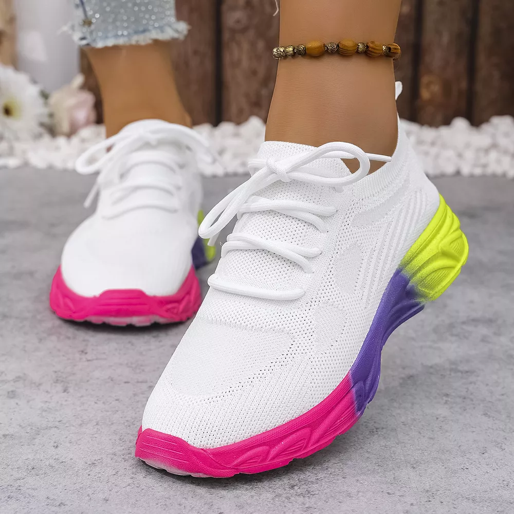 Lace Up Round Toe Sneakers, image 14