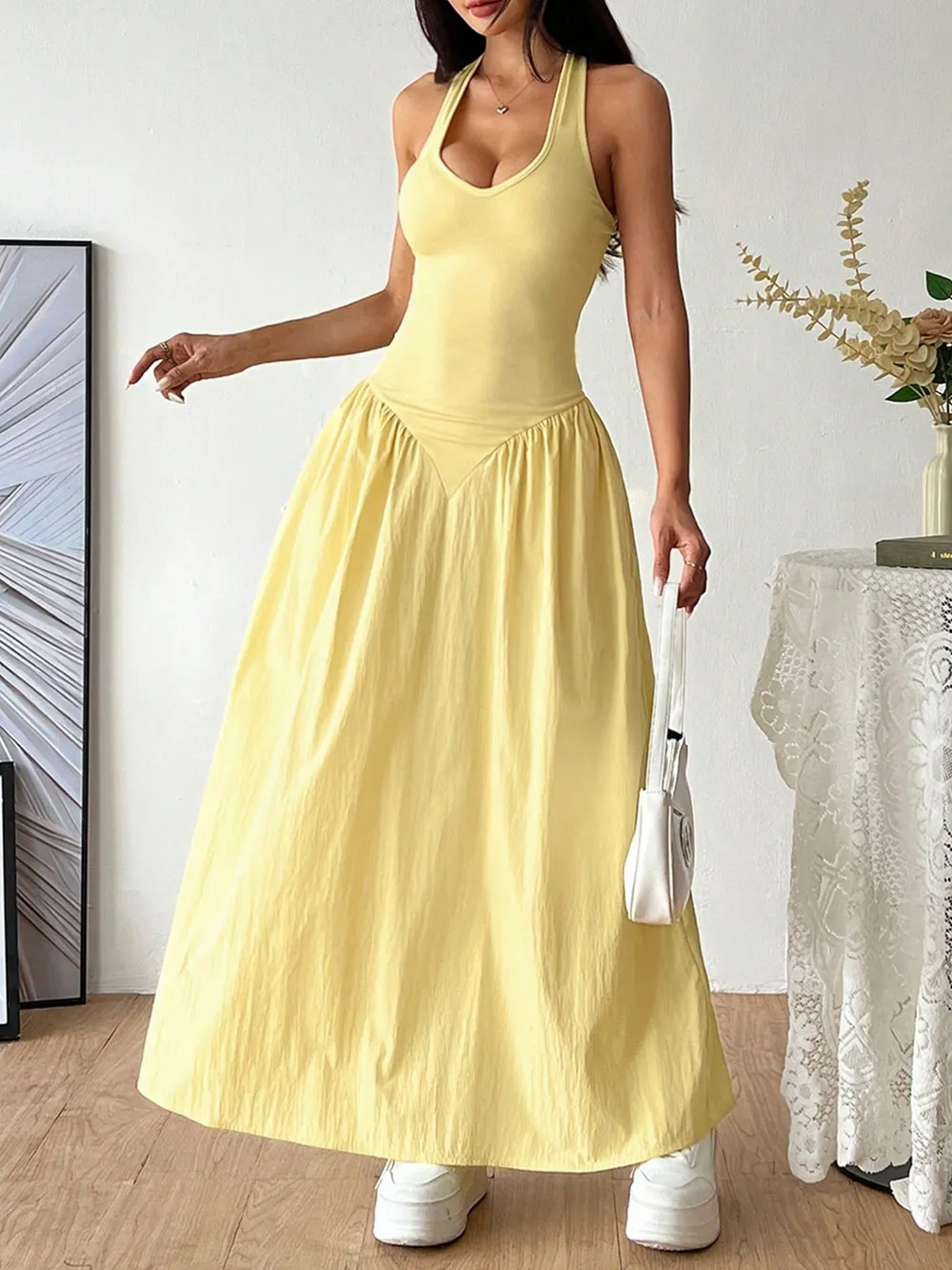 Halter Neck Maxi Dress, image 2
