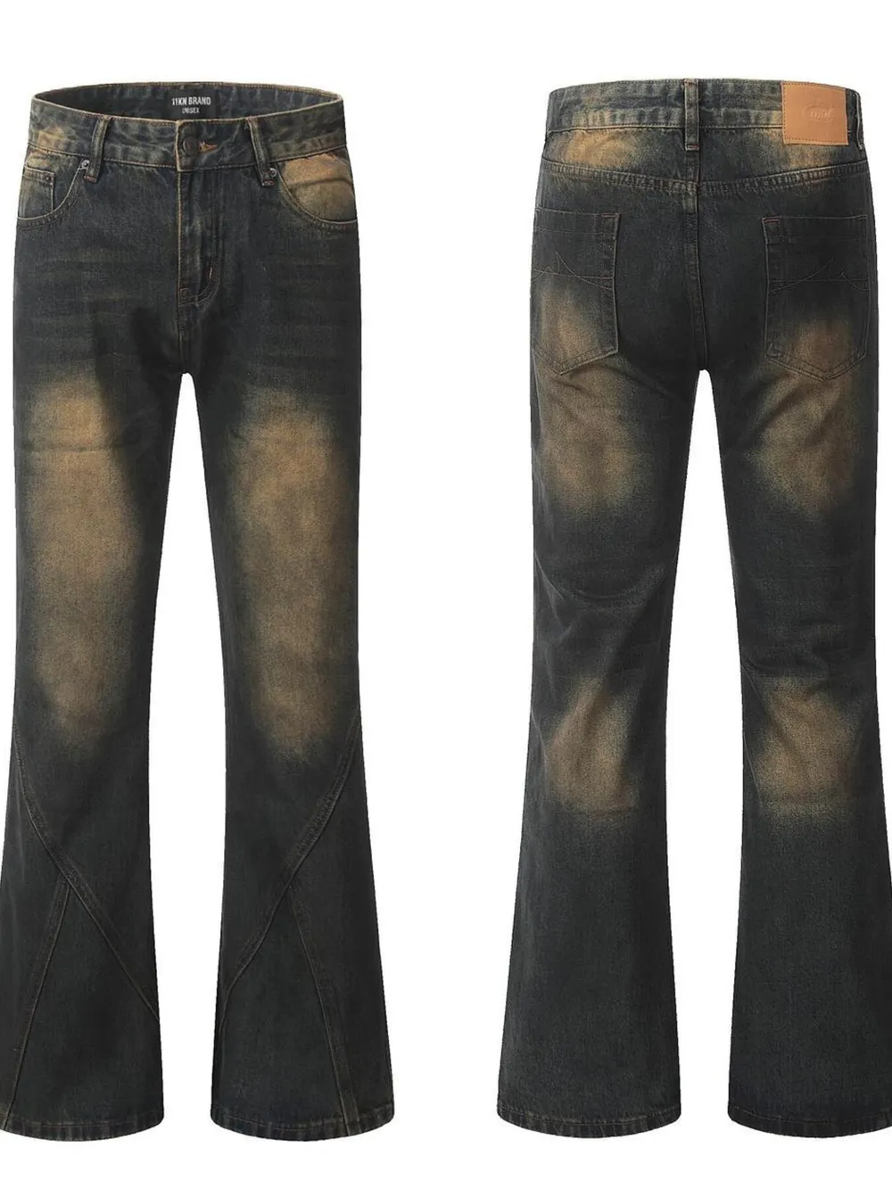 Men's Washed Flare Jeans, image 4