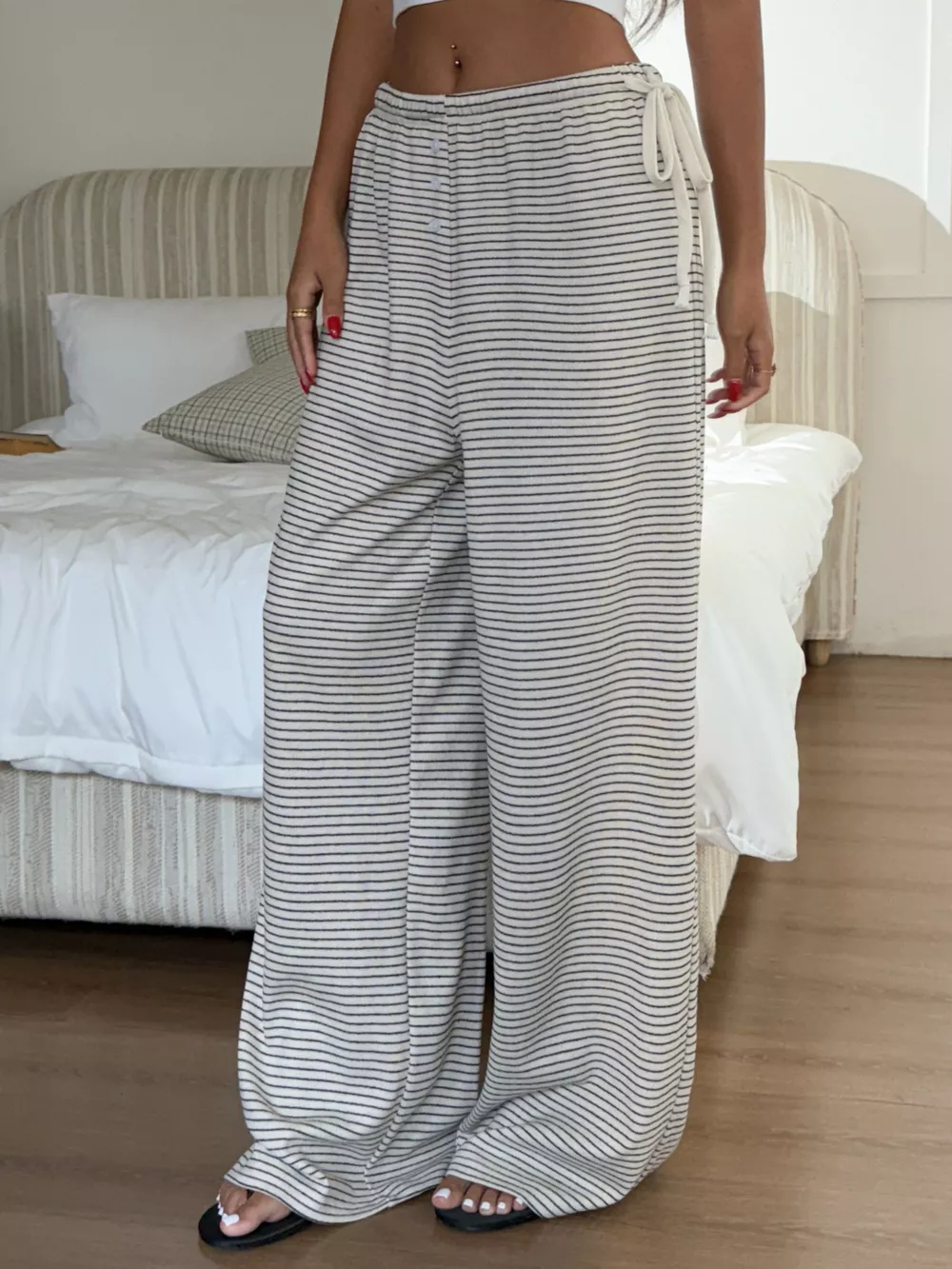 Striped Wide-Leg Pants, image 4