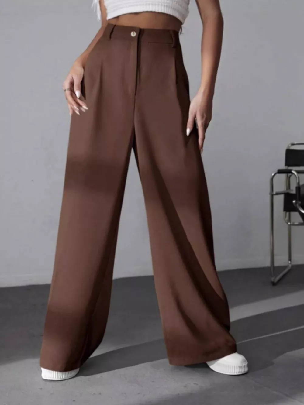 Wide Leg Pleated Pants, image 8