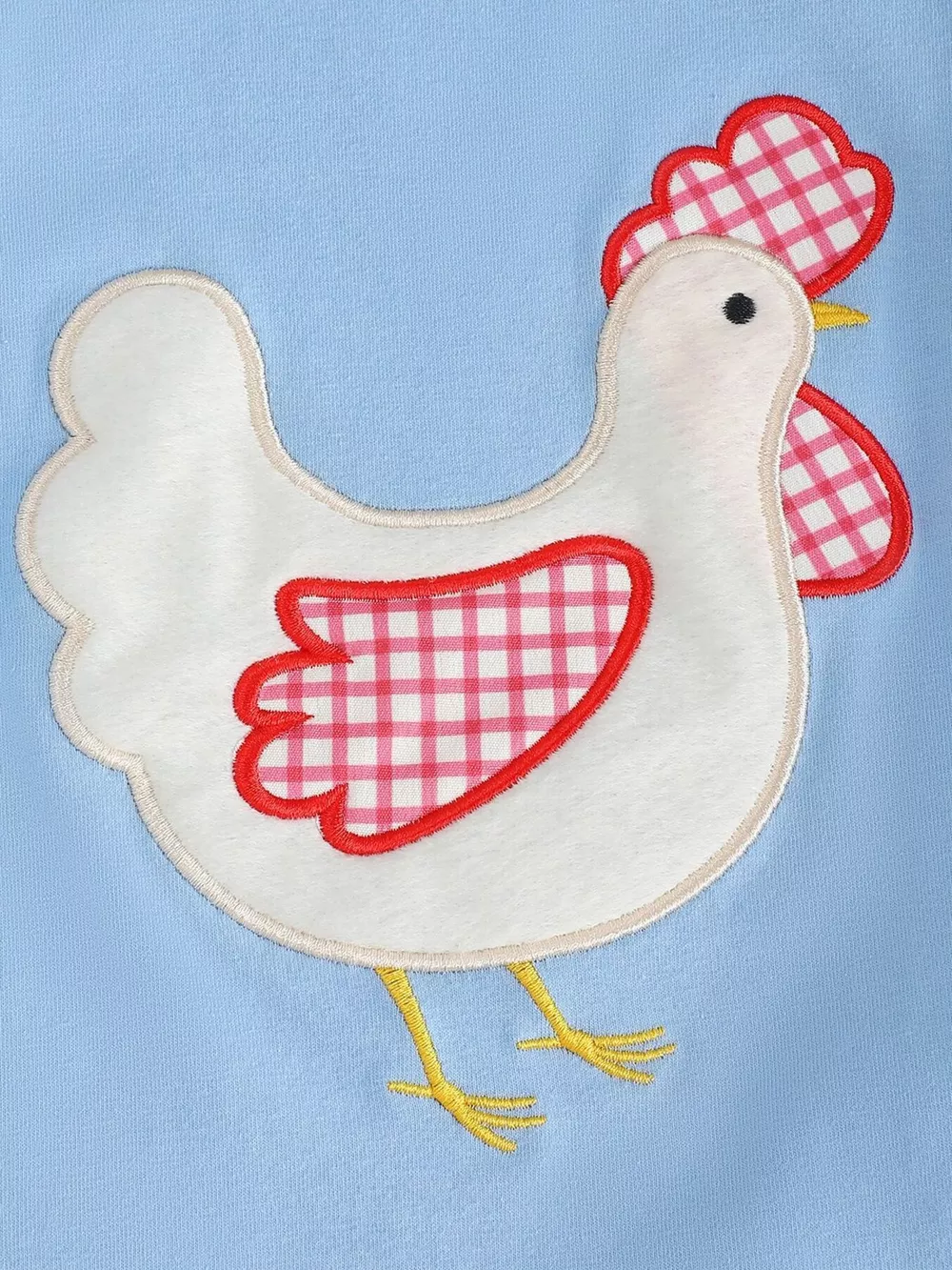 Children's Chicken T-shirt and Gingham Shorts Set, image 2