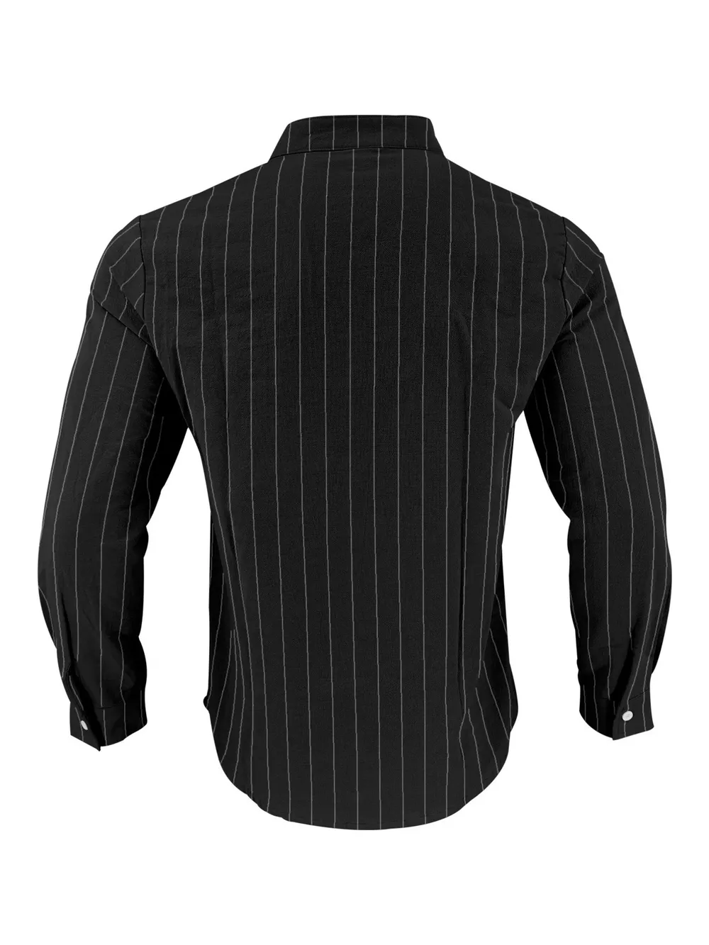 Men's Full Size Striped Button Up Shirt Plus Size, image 4