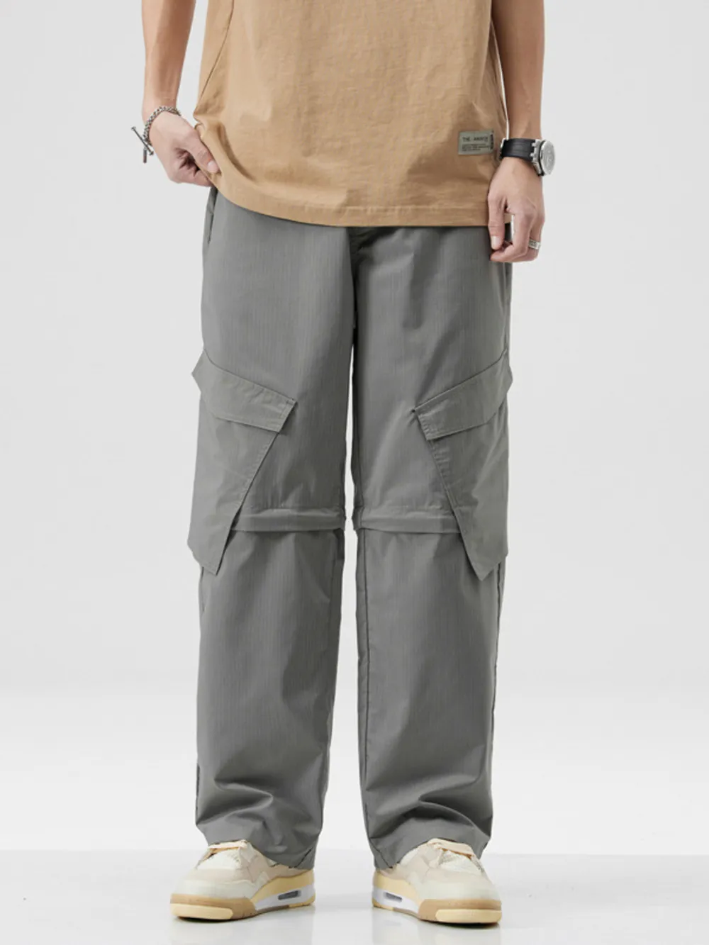 Men's Full Size Wide Leg Cargo Pants Plus Size, image 3