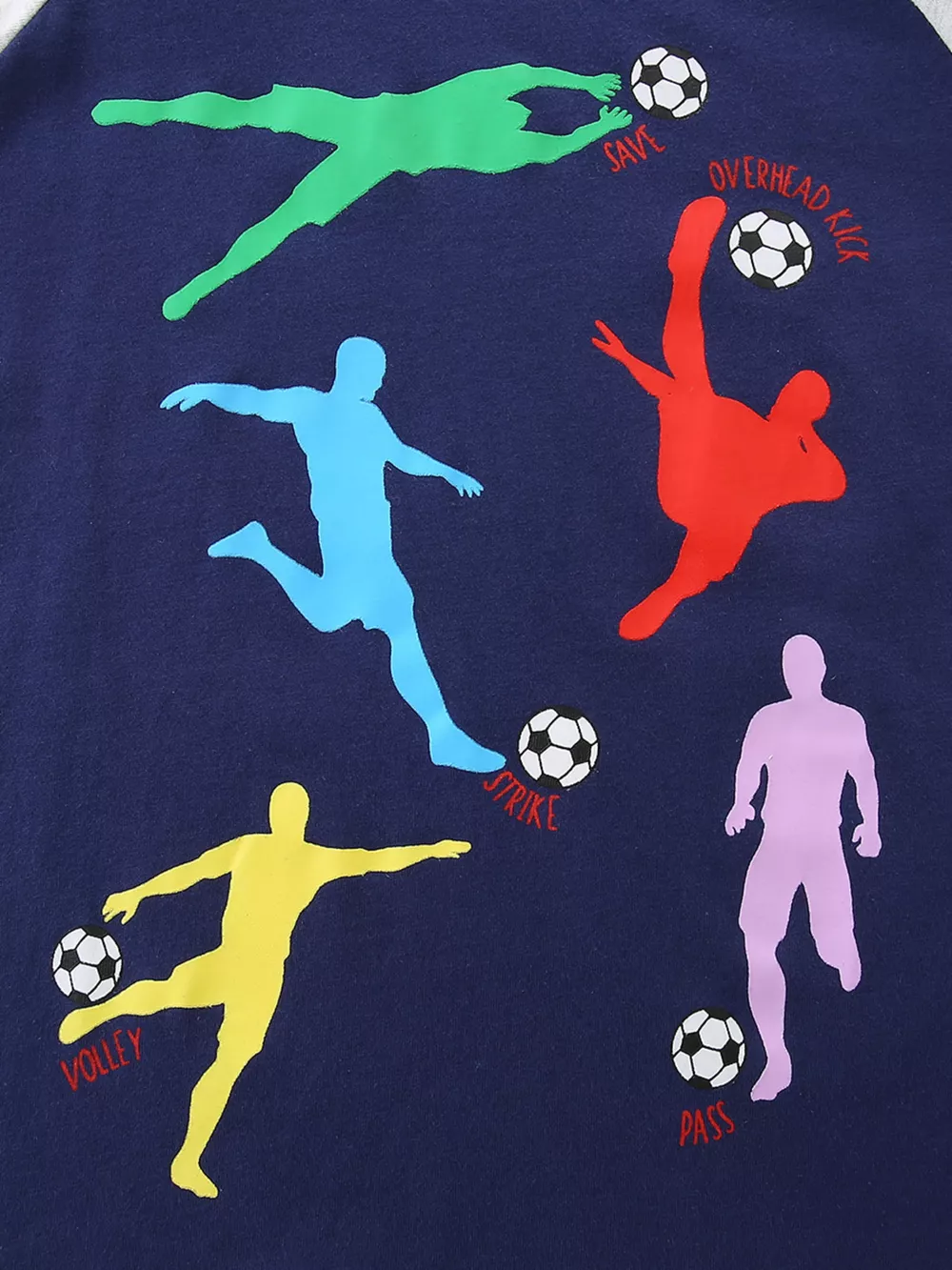 Children's Soccer Player Graphic Long Sleeve T-Shirt, image 4