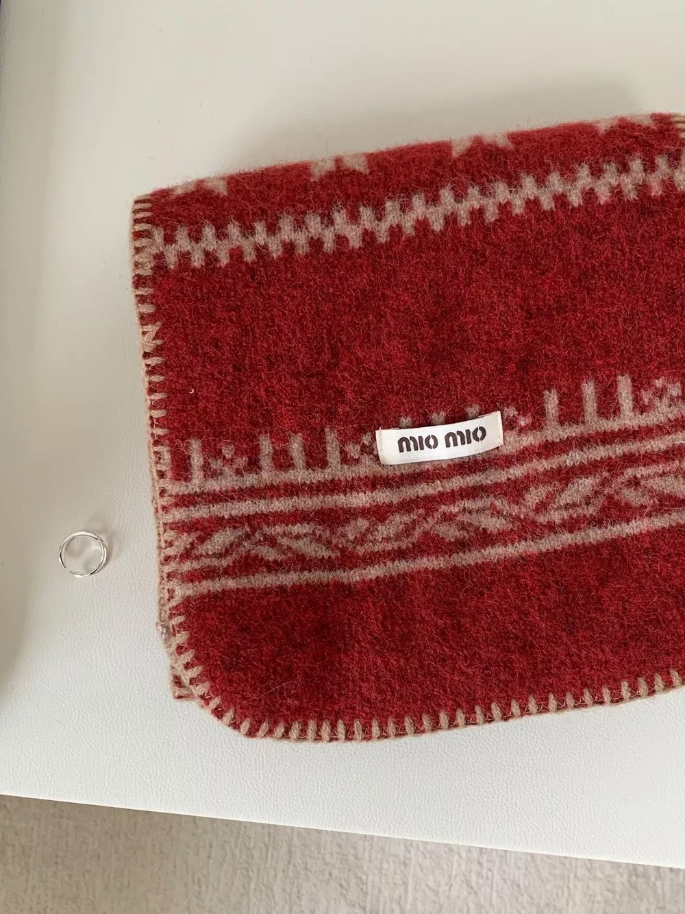 Vintage Pattern Knitted Scarf, image 6