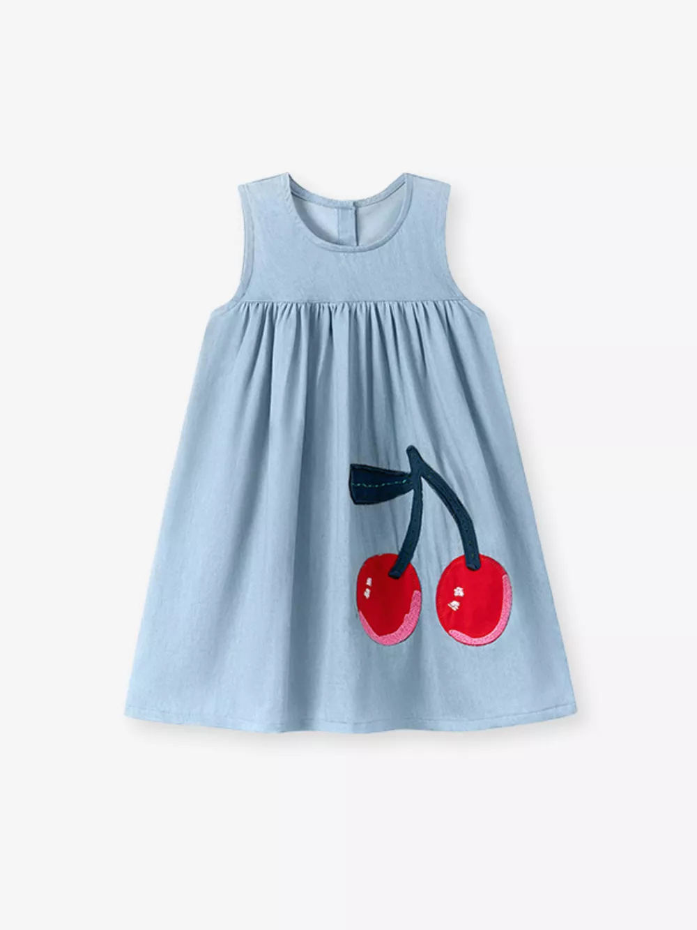 Children's Cherry Sleeveless Casual Dress, image 3
