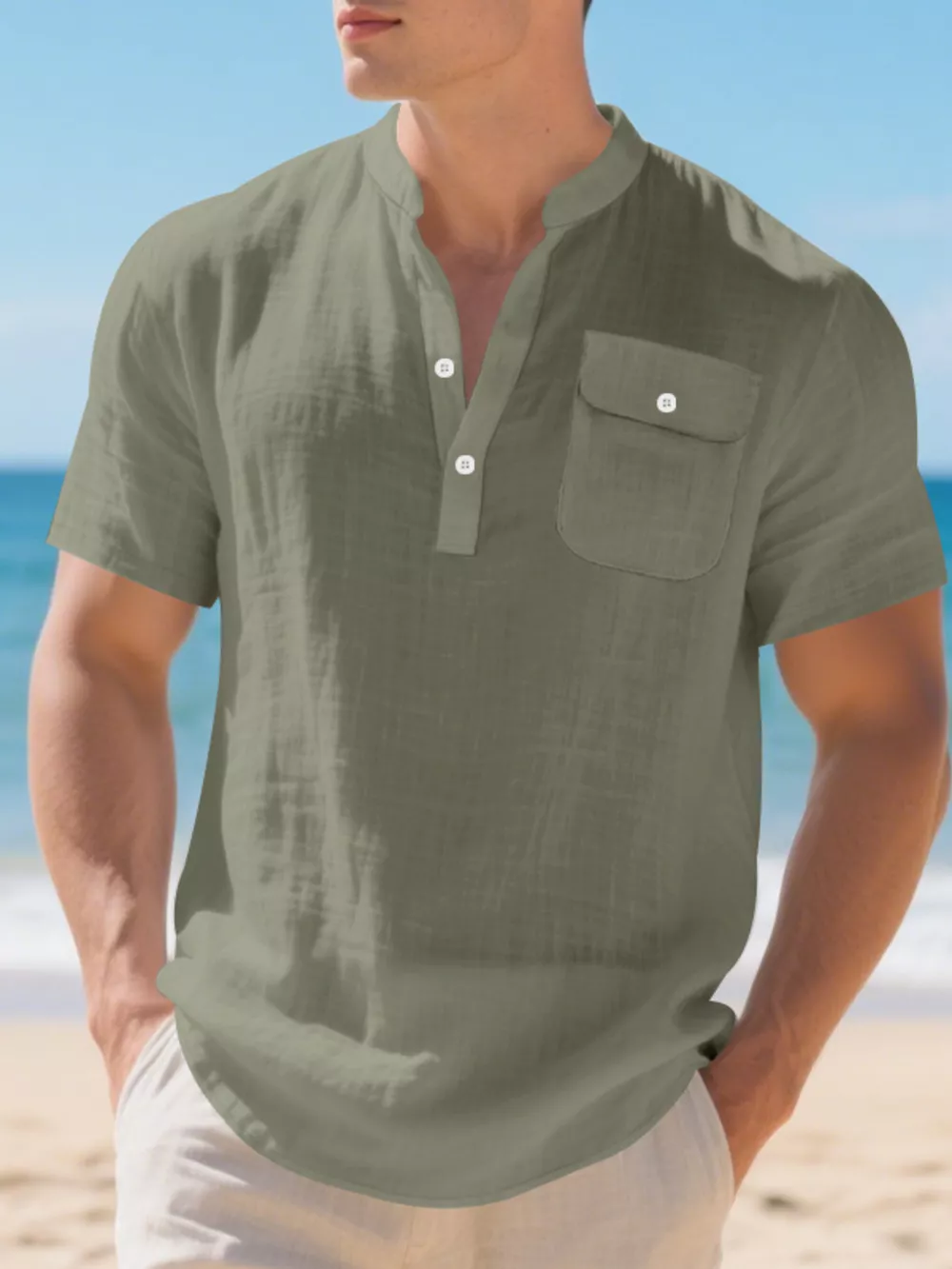Men's Full Size Casual Short Sleeve Shirt Plus Size, image 9