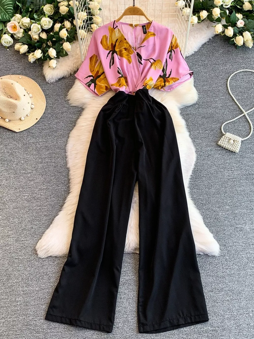 Printed Wide Leg Jumpsuit, image 21