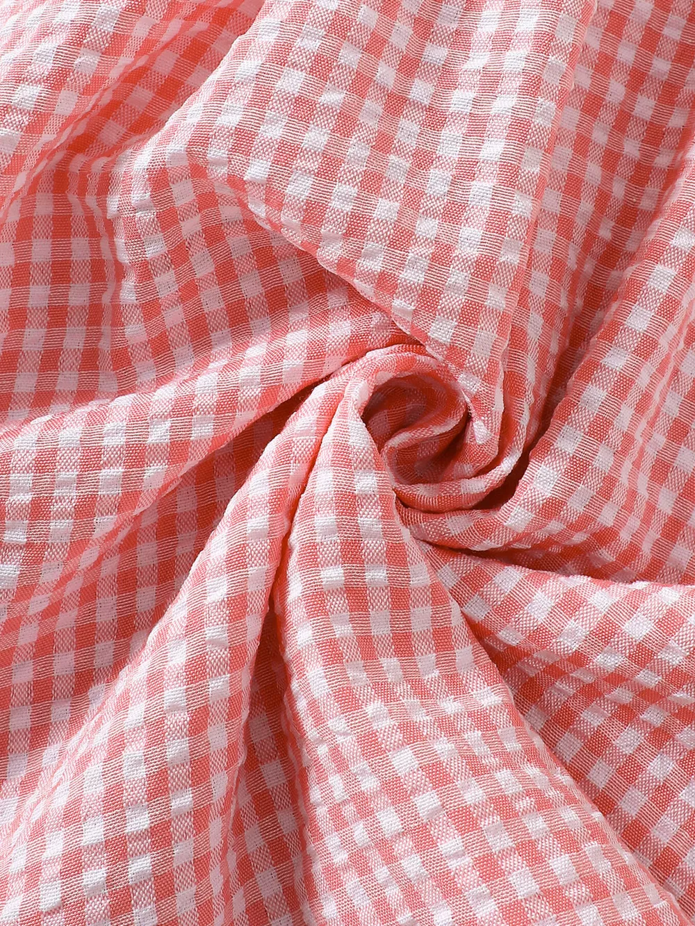 Children's Smocked Plaid Ruffle Sleeve Dress, image 5