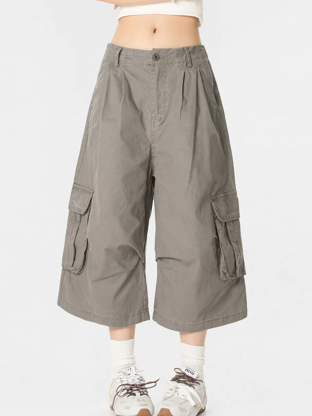Men's Wide Leg Cargo Shorts, image 2